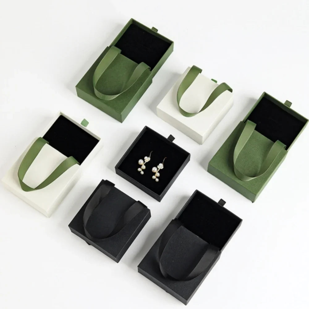 Portable Drawer Jewelry Box for Rings, Earrings & Necklaces