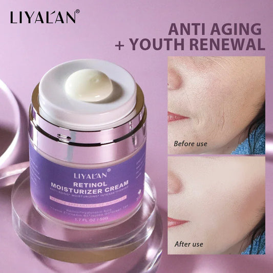 LIYALAN Retinol Face Cream – Anti-Aging & Firming 50ml Peaceful Pleasures Health and Wellness