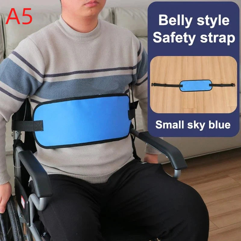 Wheelchair Waist Strap Belt Breathable Elderly Wheelchair Anti-Fall Azimuth Support Fixing Straps Nursing Band For Elderly Peaceful Pleasures Health and Wellness A5