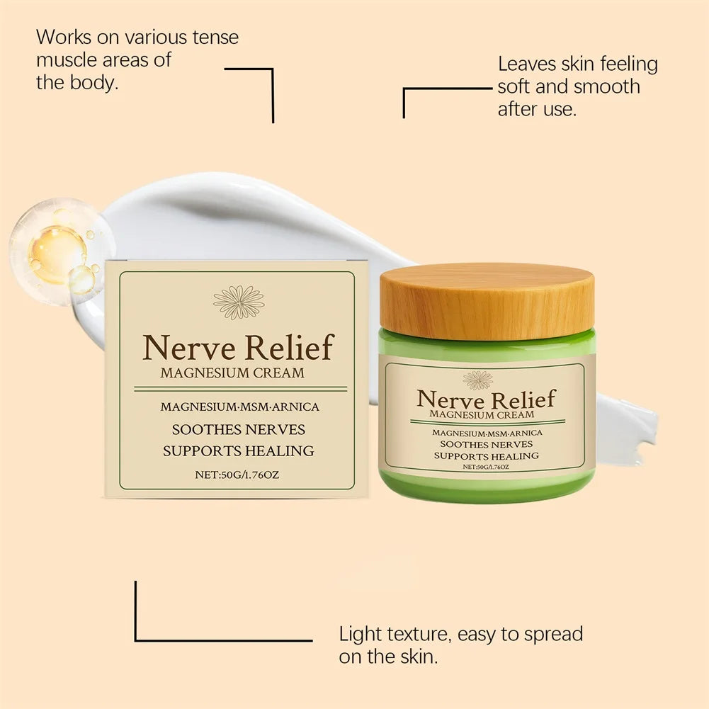 Body Soothing Magnesium Cream,Magnesium-Cream For Deep Muscle Relaxation Soothing Soothes Aches,Improves Sleep.For All Skin Type Peaceful Pleasures Health and Wellness