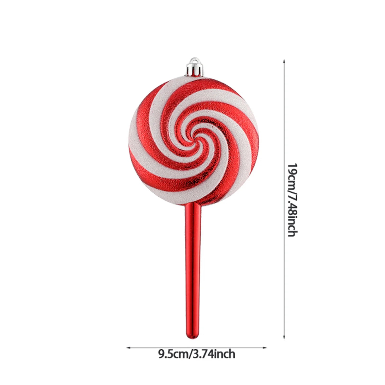 Christmas PVC Candy Pendant Decor Red And White Painted Lollipop Ornament For Holiday Tree Party New Year Decoration Peaceful Pleasures Health and Wellness