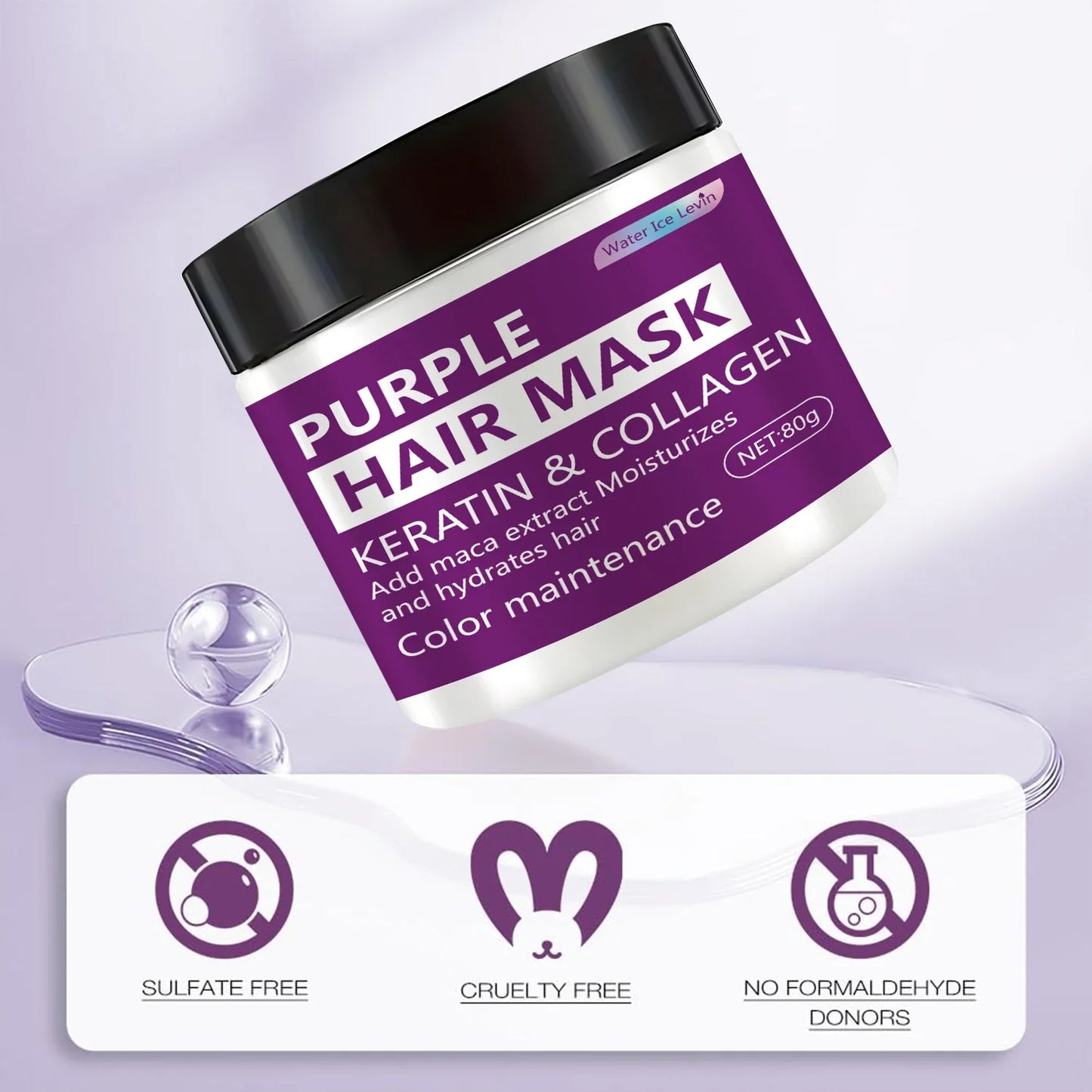 Purple Hair Mask – Color-Lock, Deep Moisture & Frizz Control