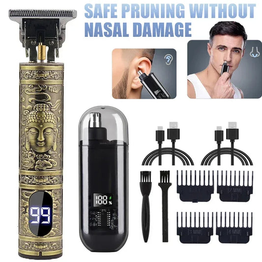 XMSJ T9 Electric Hair & Nose Trimmer for Men – USB Rechargeable Electric Hair Trimmer Peaceful Pleasures Health and Wellness