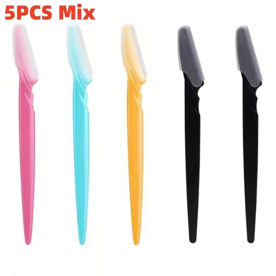 5/10/12/20pcs Eyebrow Razors Facial Eye Brow Trimmer Hair Removal Shaver Safe Blades Trimming Beauty treatment Tools Peaceful Pleasures Health and Wellness Random 5pcs