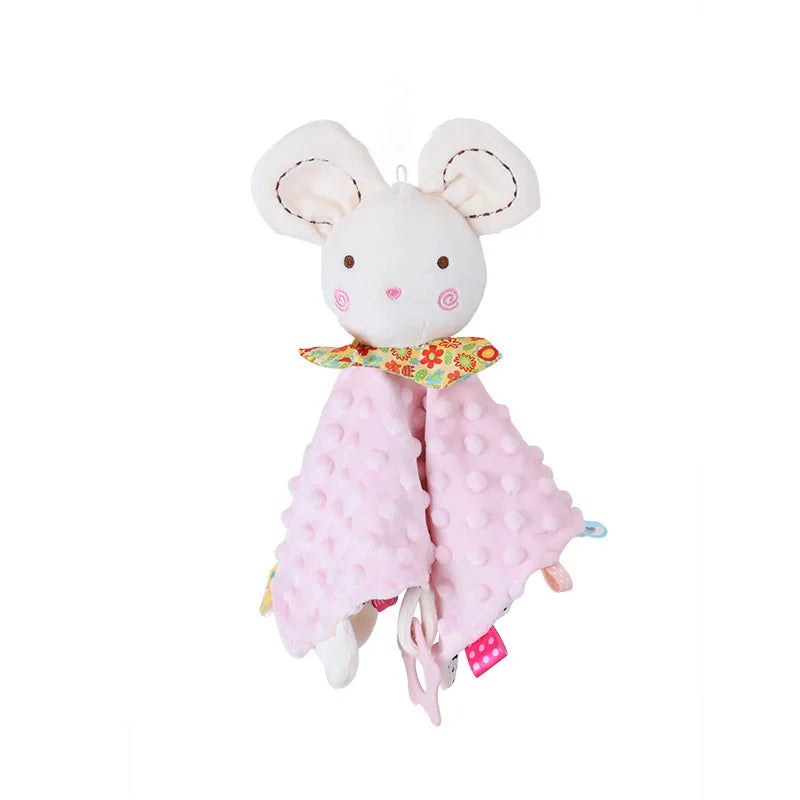 Elephant Baby Comforter Blanket Soft Appease Towel Baby Rattle Animals Toys Soothe Reassure Sleeping Towel Lathe HangingToddler Peaceful Pleasures Health and Wellness Mouse