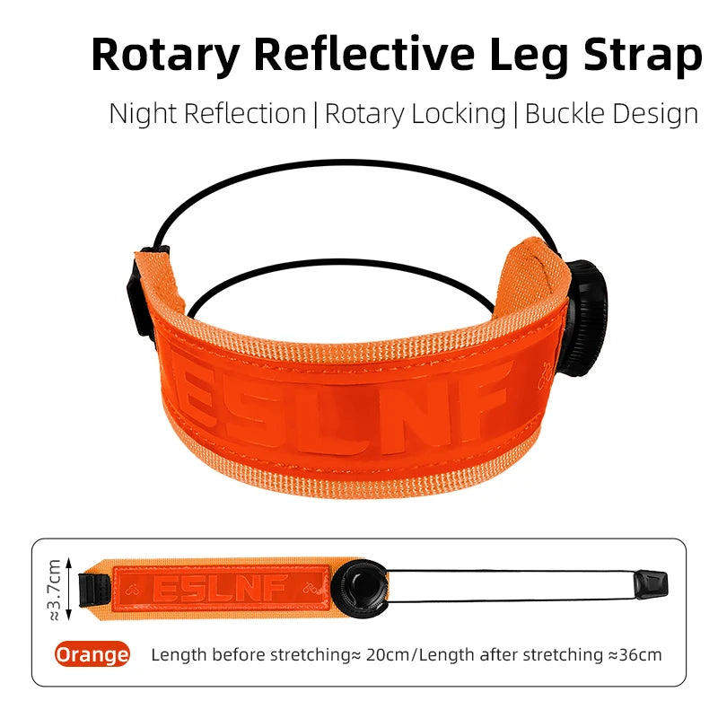 Reflective Cycling Ankle Strap – Adjustable Night Safety Band Cycling Ankle Strap Peaceful Pleasures Health and Wellness Orange