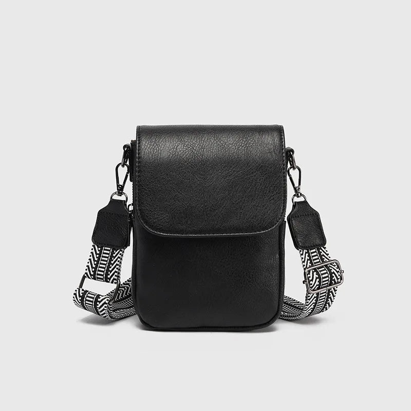 Retro Mini Crossbody Bag for Women | Vintage PU Square Purse