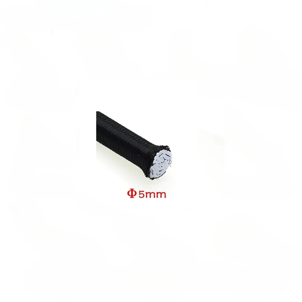 Black Elastic Cord for Sewing – 3/4/5/6/8MM, 10M per Pack
