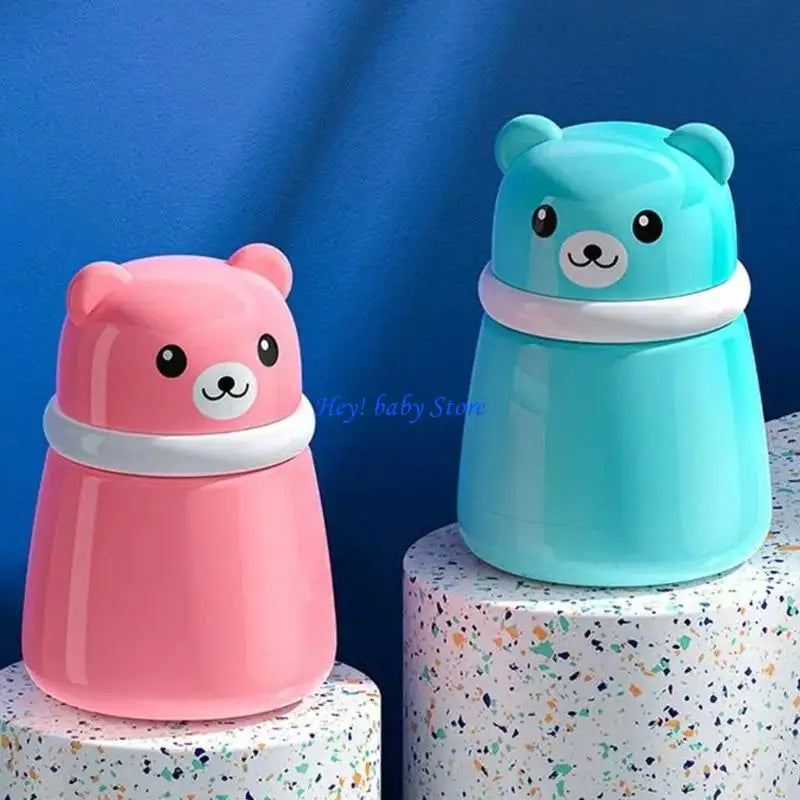 Bear-Shaped Baby Powder Puff Dispenser Box for Newborns