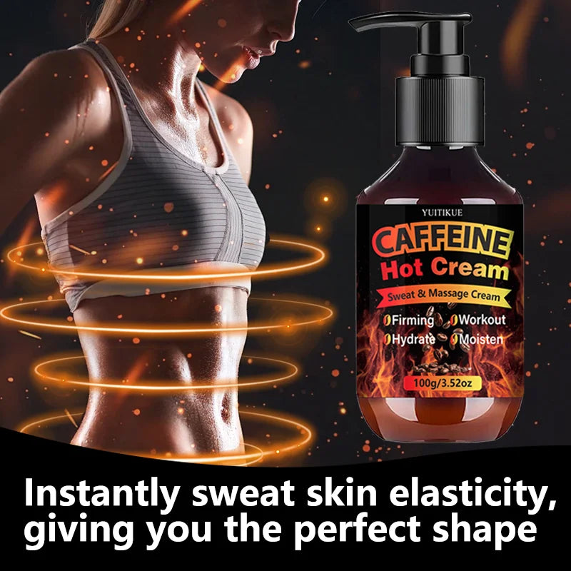 Yuitikue Caffeine Hot Cream, 100g Sweat & Massage Cream for Firming, Hydrating & Moisturizing, Workout Body Care Peaceful Pleasures Health and Wellness