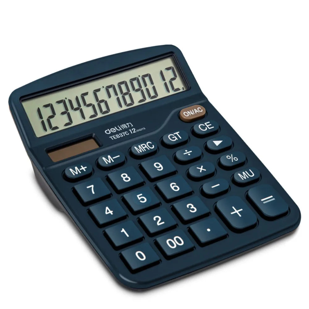12-Digit Dual Power Calculator – Candy Color, Solar & Battery