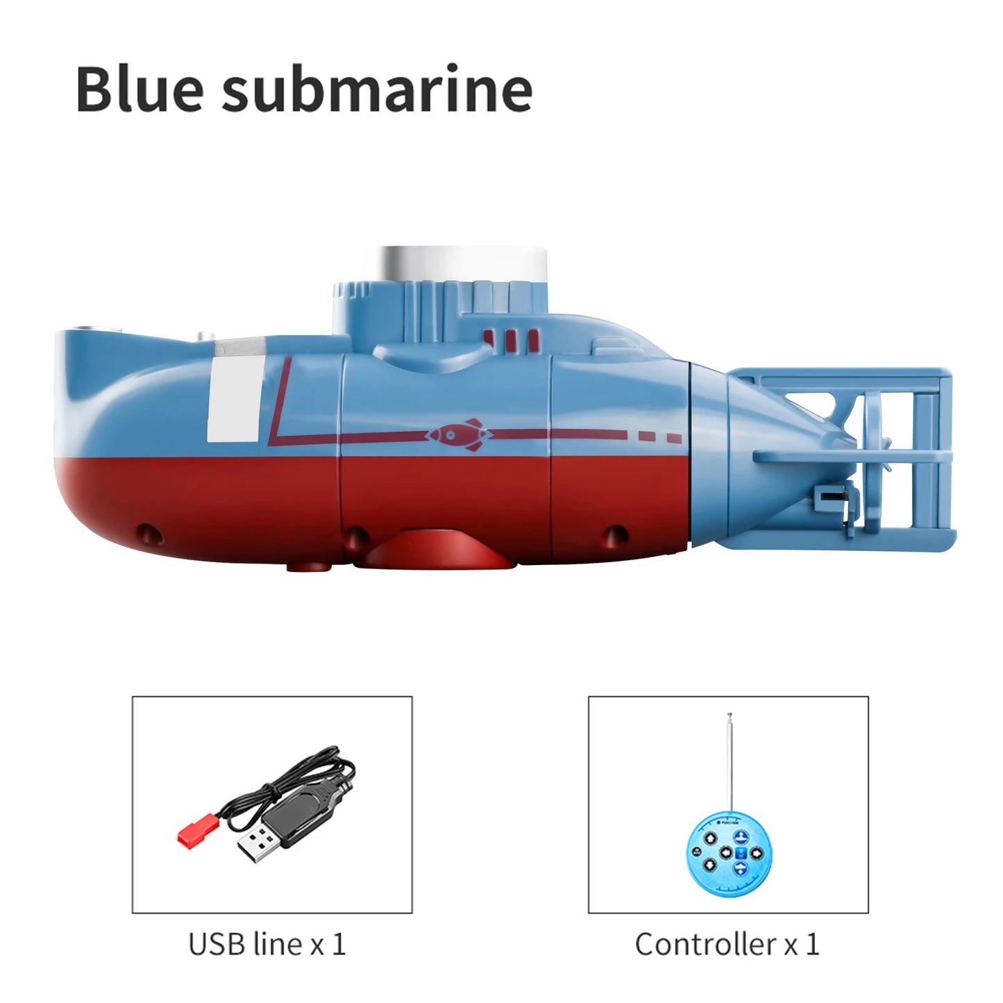 Mini RC Submarine 0 1m S Speed Remote Control Boat Waterproof Diving