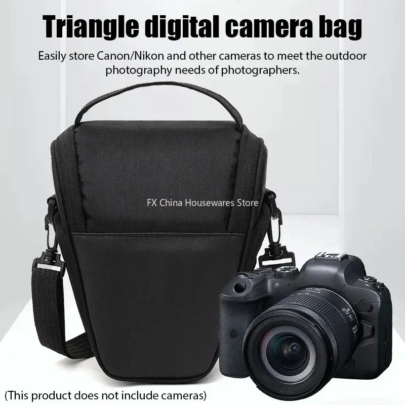 Waterproof Triangle DSLR Camera Bag - Nylon Shoulder Pouch for Canon Nikon - Compact Outdoor Photography Gear Peaceful Pleasures Health and Wellness
