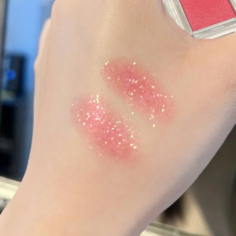HERORANGE Pink Glitter Eyeshadow Palette – Shimmer & Waterproof