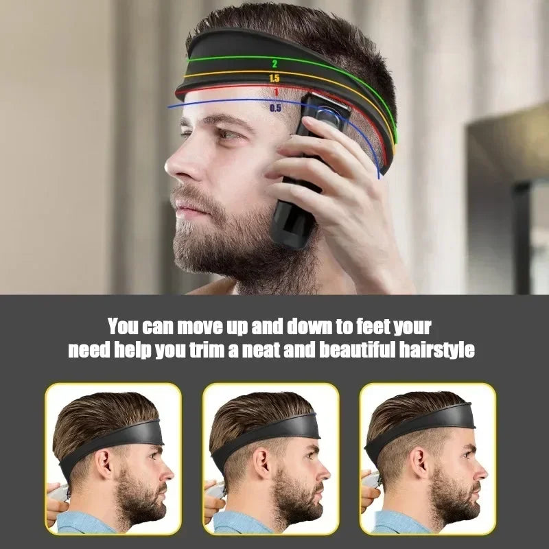 DIY Men Hair Trimming Ruler Neckline Guide Haircuts Curved Headband Styler Ruler Barber Comb Beard Tools Hair Styling Tool Peaceful Pleasures Health and Wellness