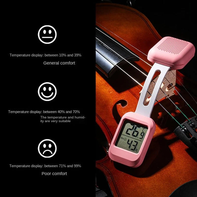 Mini Guitar Humidifier Portable Temperature Humidity Meter Gauge