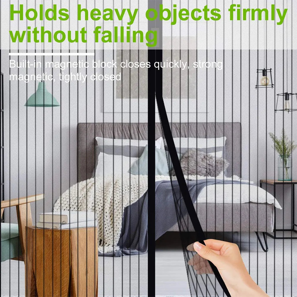 Magnetic Screen Door Net Self Closure Pets Dog Friendly Durable Fiberglass Mesh Curtain Keep Bugs Mosquito Out For Bedroom Door Peaceful Pleasures Health and Wellness