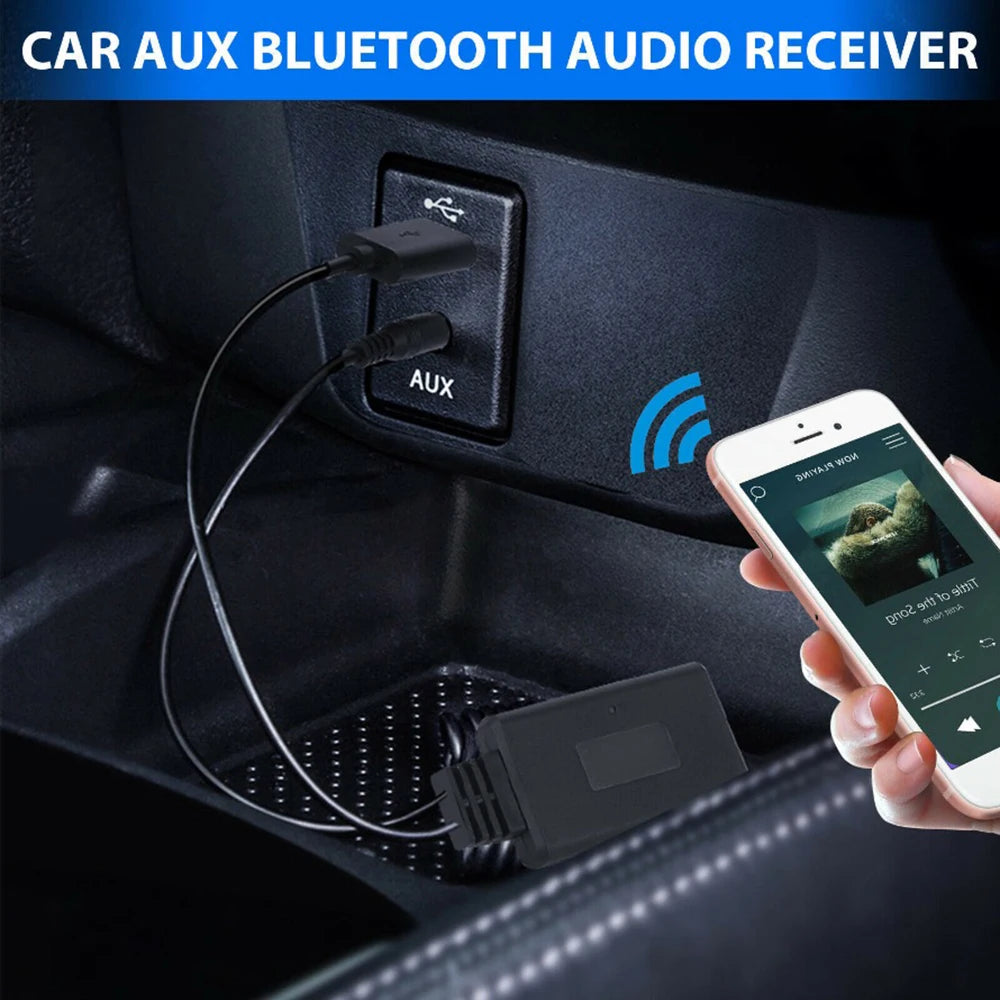 Bluetooth 5.0 Car Receiver – AUX USB Wireless Audio Adapter