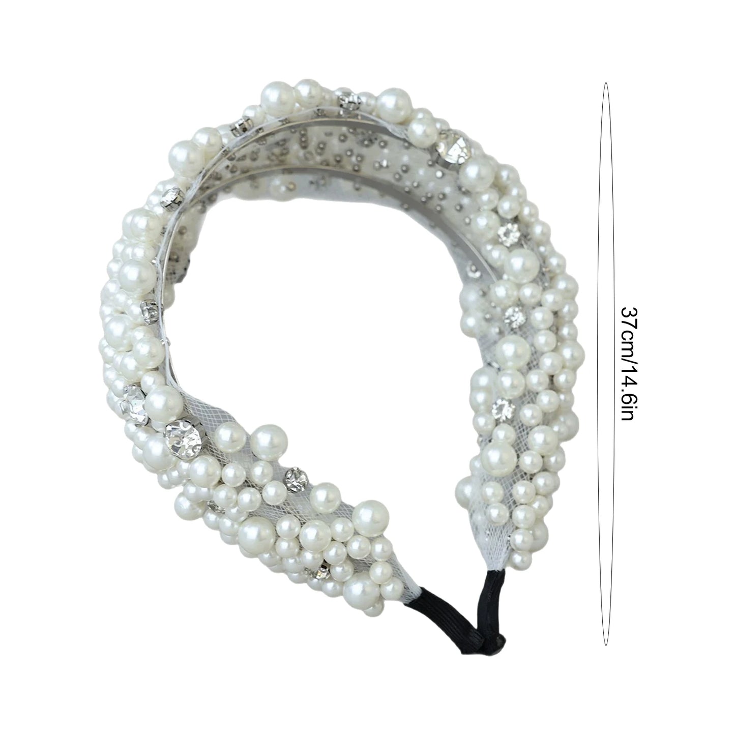 Bridal Headband Vintage Pearl Hair Accessory Hand-made Multi Row Design for Wedding Photography Peaceful Pleasures Health and Wellness