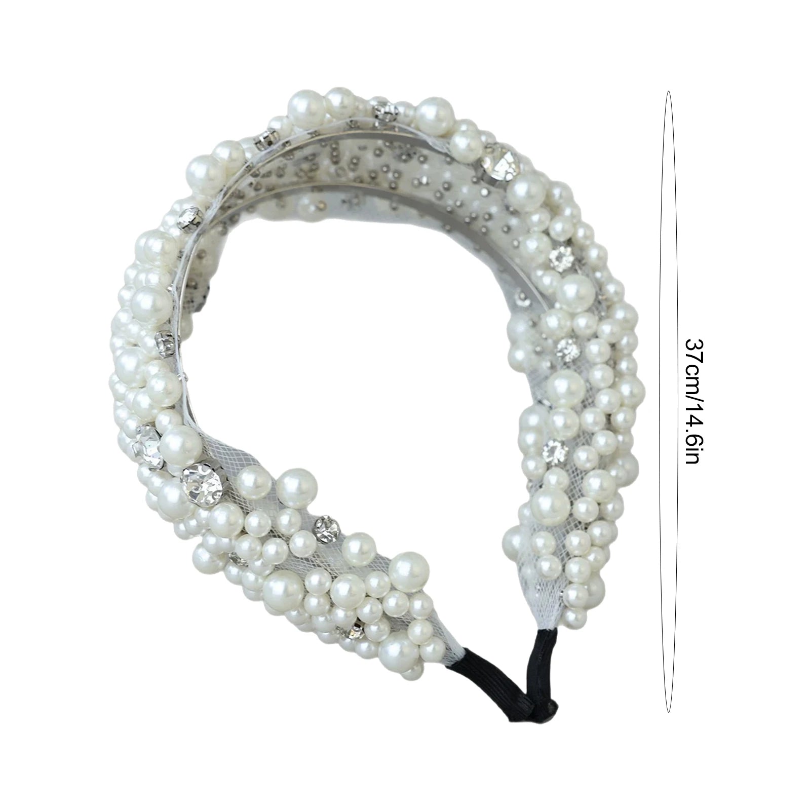 Bridal Headband Vintage Pearl Hair Accessory Hand-made Multi Row Design for Wedding Photography Peaceful Pleasures Health and Wellness