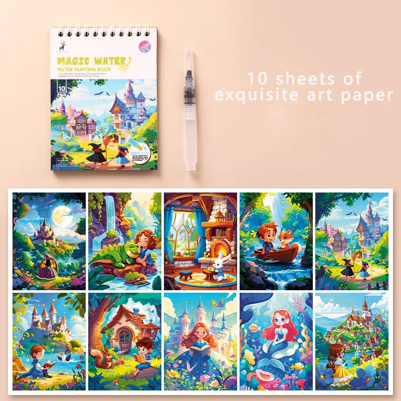 Magical Water Drawing Notebook Repeatedly Graffiti Clear Puzzle