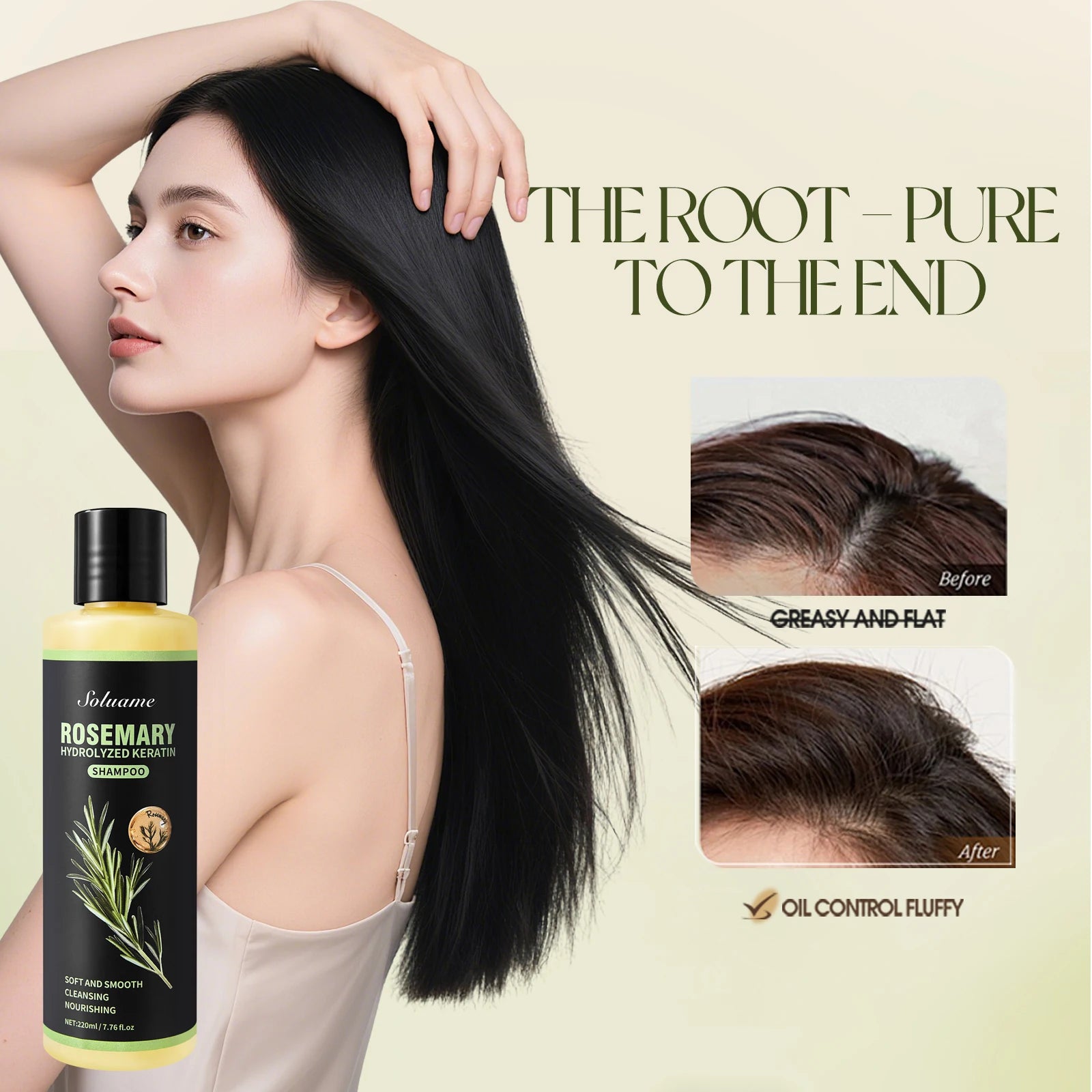Rosemary Shampoo for Dry Hair Treatment with Keratin Peaceful Pleasures Health and Wellness