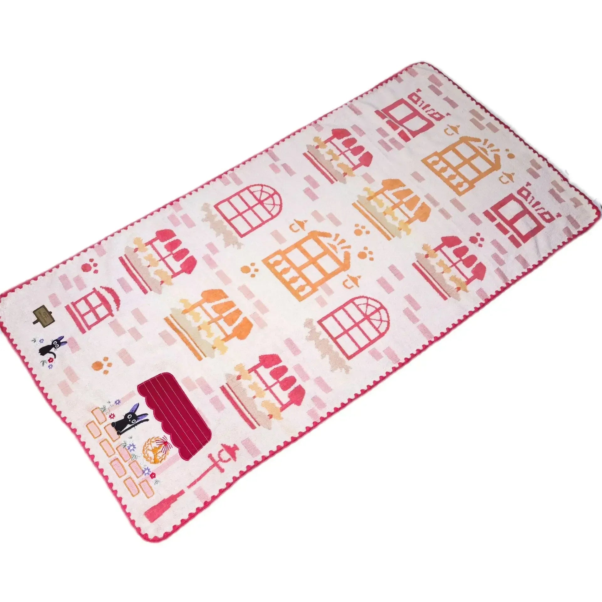 100% Cotton Embroidered Cartoon Towels for Kids & Adults Embroidered Cotton Towel Peaceful Pleasures Health and Wellness Bath Towel 60x120cm