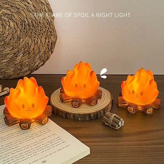 Cartoon Flame LED Night Light – Warm Bedside Candle Decor LED Night Light Peaceful Pleasures Health and Wellness