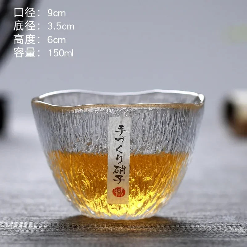 Japanese Style Creative Cup Whiskey Cup High-end Appearance Grade Beer Cup Household Cup Peaceful Pleasures Health and Wellness 150ml 1 M