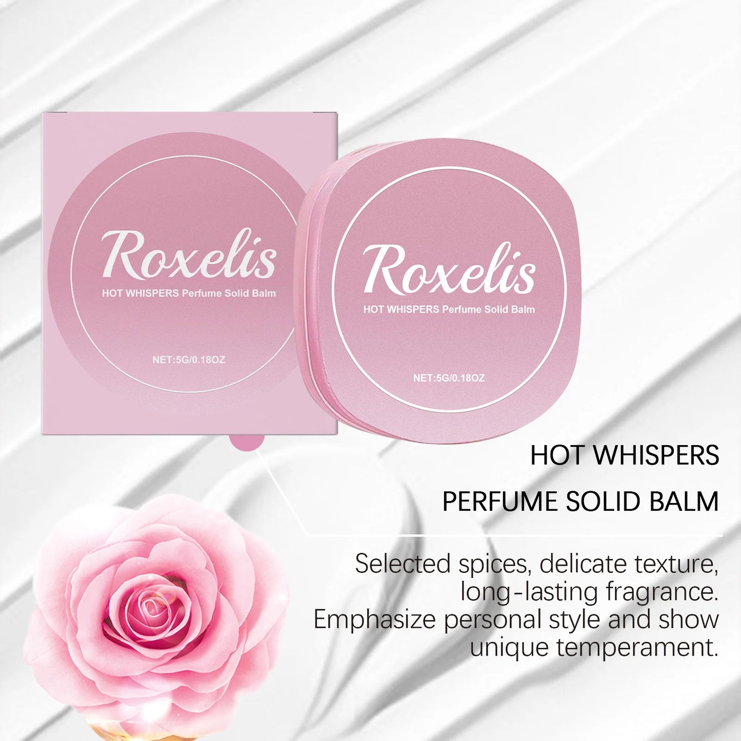 Roxelis Rose Solid Perfume Balm | Pocket-Sized Fragrance
