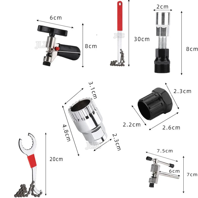 Bicycle Repair Tools for Mountain Bike chain cutter hexagonal wrench spoke wrench bracket disc bike Removal Repair tool Peaceful Pleasures Health and Wellness