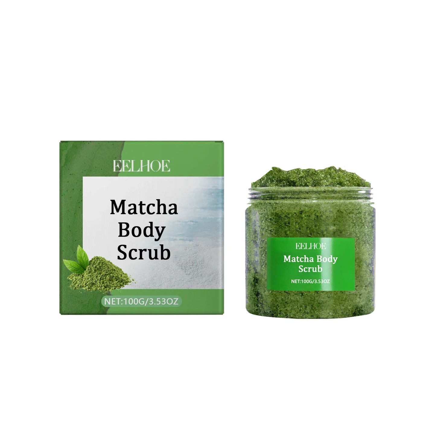 Matcha Sea Salt Body Scrub – Exfoliate, Brighten & Moisturize
