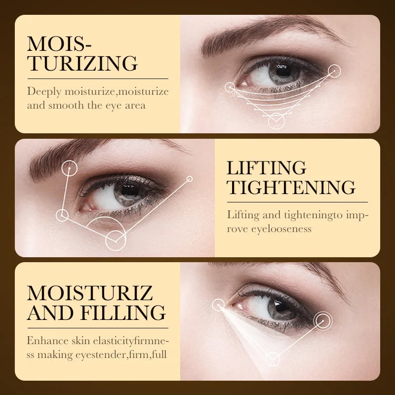 24K Gold Hyaluronic Acid Eye Cream – Dark Circles & Bags