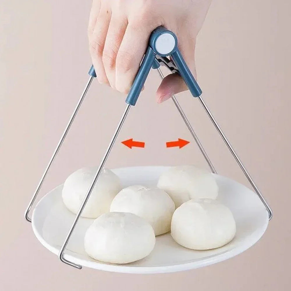 Stainless Steel Anti-Scald Pot Clip & Bowl Lifter Tongs Kitchen Pot Clip Peaceful Pleasures Health and Wellness