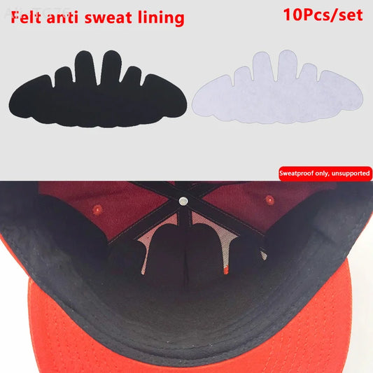10-Pack Hat Sweat Liner Shields for Baseball & Golf Caps Hat Sweat Liners Peaceful Pleasures Health and Wellness