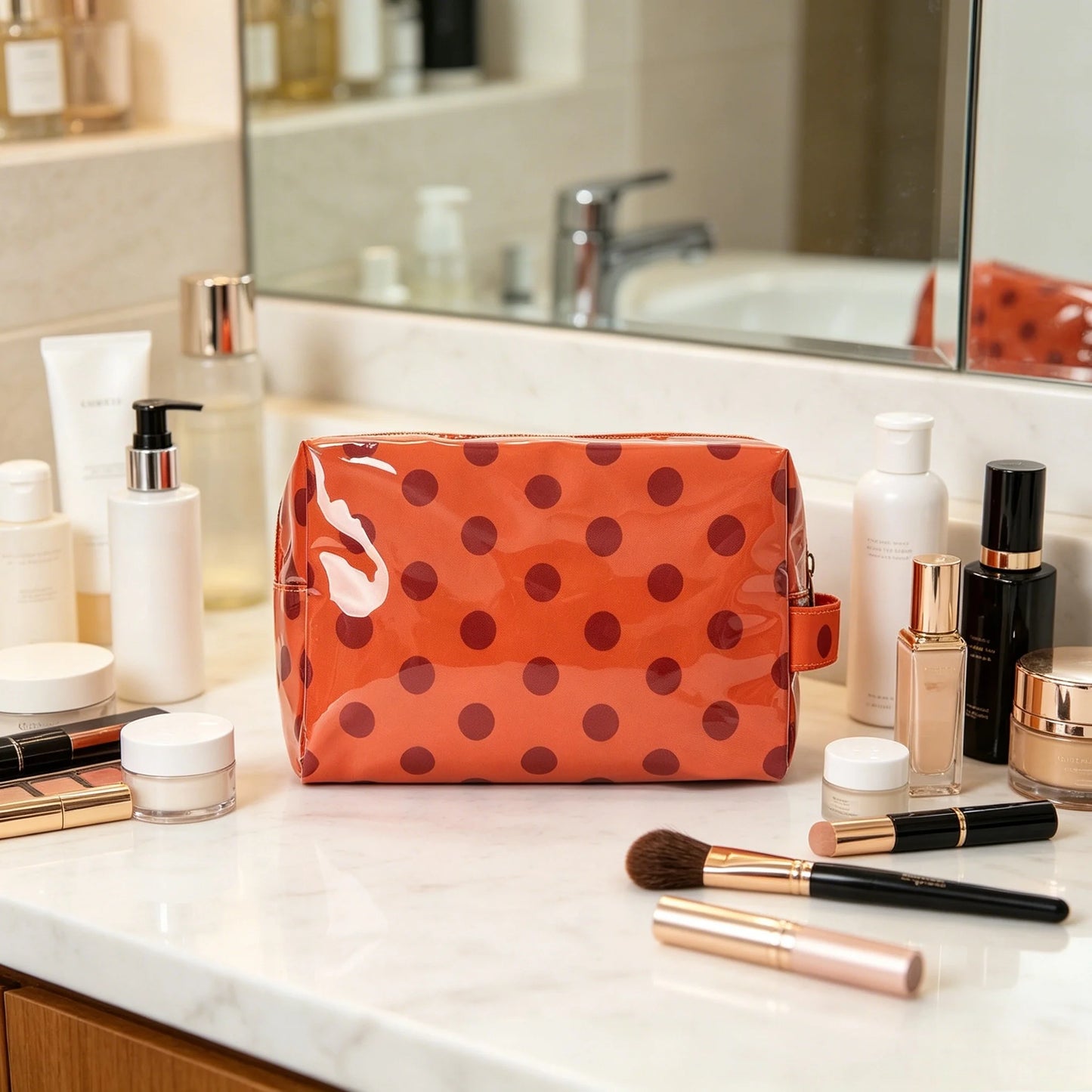 Women's Makeup Bag – Zipper Cosmetic Organizer, Water-Resistant