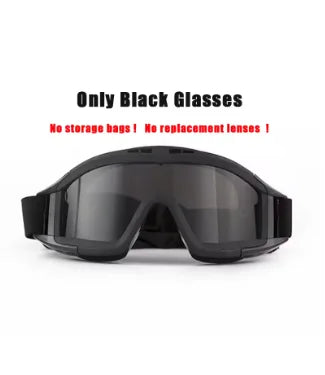 Tactical Goggles 3 Lenses | Windproof Motocross Shooting