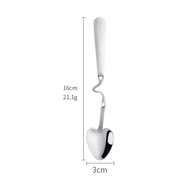 Coffee Spoon Honey Shape Creative Tea Cup Hanging Spoons Stainless