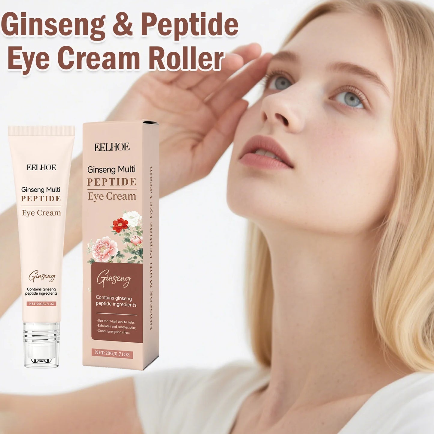 Ginseng Polypeptide Roller Eye Cream – Anti-Aging Dark Circles