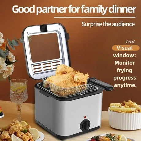 Portable Visual Electric Fryer – French Fries & Dough Sticks
