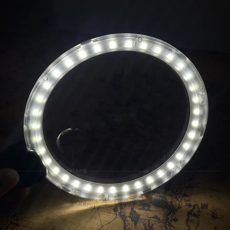 5X 15X Charging Magnifeir, 36 Leds with Three Levels of Light Source, Handheld Head Mounted, Repairing Magnifying Glass Peaceful Pleasures Health and Wellness