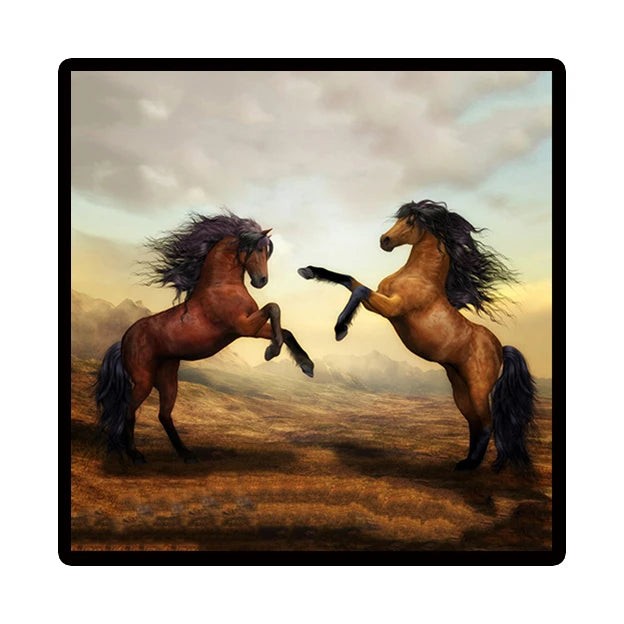 Nordic Horse Canvas Wall Art | Modern Unframed Poster Print