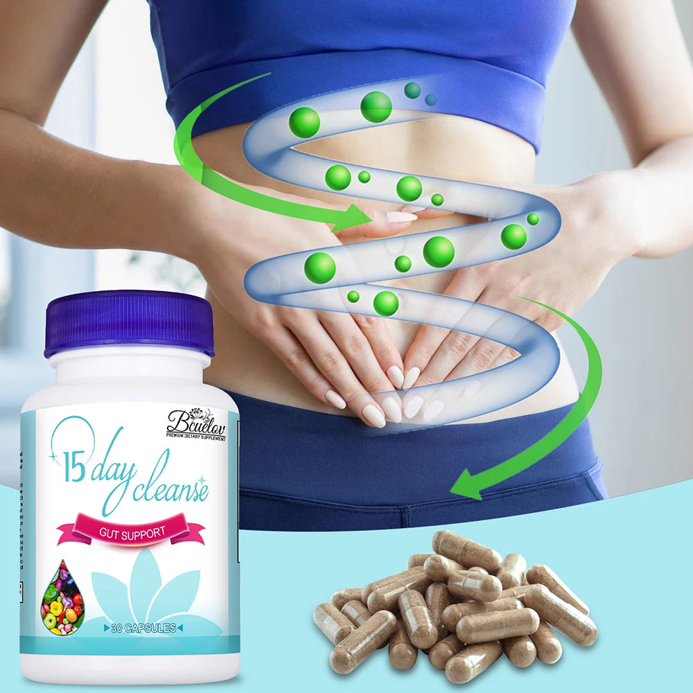 15-Day Colon Cleanse | Senna Leaf Digestive Support – 30 Caps