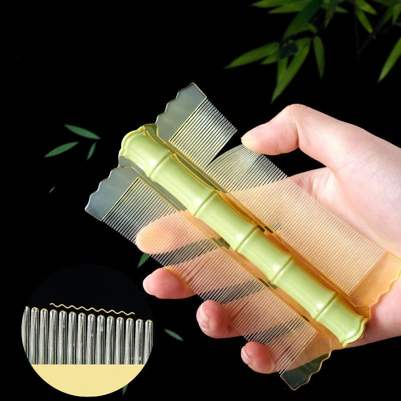 5pcs Bamboo Grate Comb, Ultra Dense Tooth Lice Comb, Remove Loose Dandruff, Double Sided Hair Comb Grate Lice Comb Dandruff Scal Peaceful Pleasures Health and Wellness