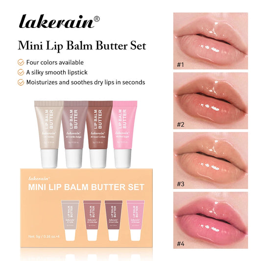 Summer Butter Mini Lip Balm Travel Kit Buttery Moisturizing Tinted Lip Balm Watery Multi-color Lipstick For All Skin Types Peaceful Pleasures Health and Wellness