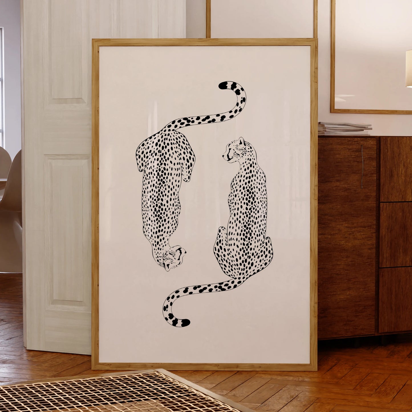 Billiards 8-Ball Cheetah Lip Canvas Wall Art | Home Decor