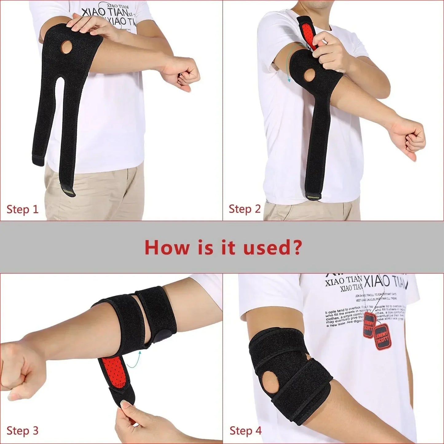 Adjustable Neoprene Tennis Golfers Elbow Brace Wrap Arm Support Strap