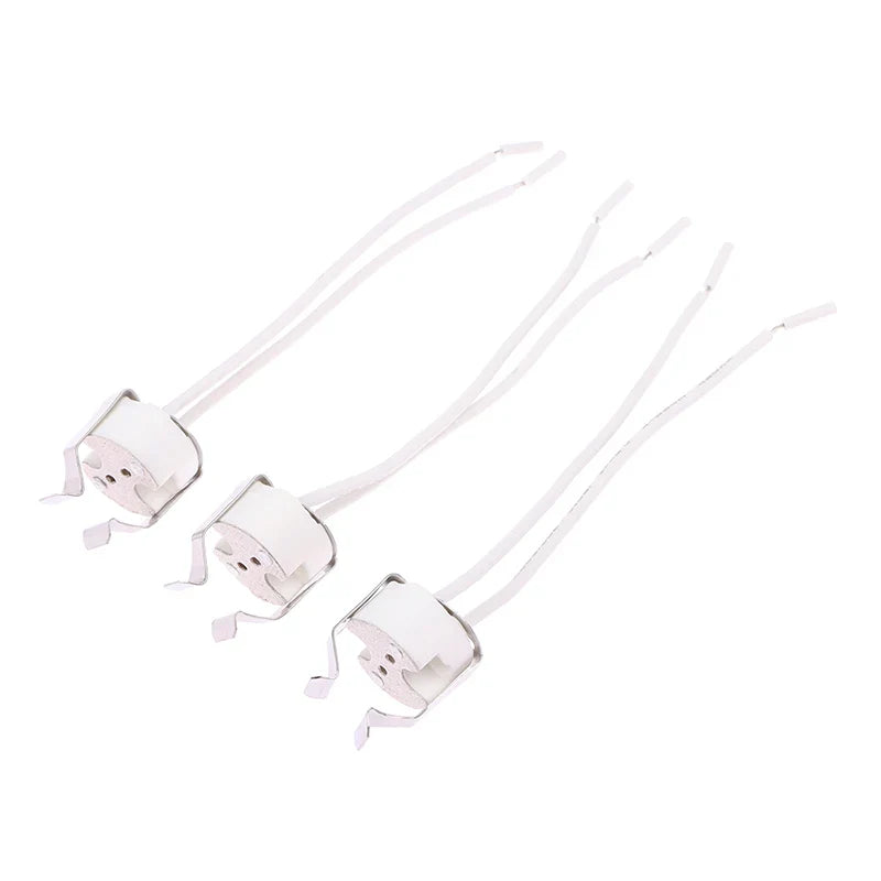 3-Pack MR16 GU5.3 Ceramic Lamp Holder Socket with Wire 250V