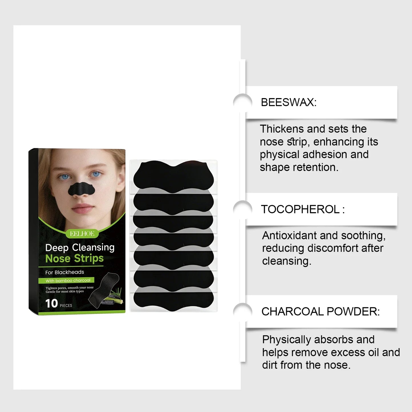 Blackhead Remover Nose Strips – Deep Cleansing Peel-Off Patch