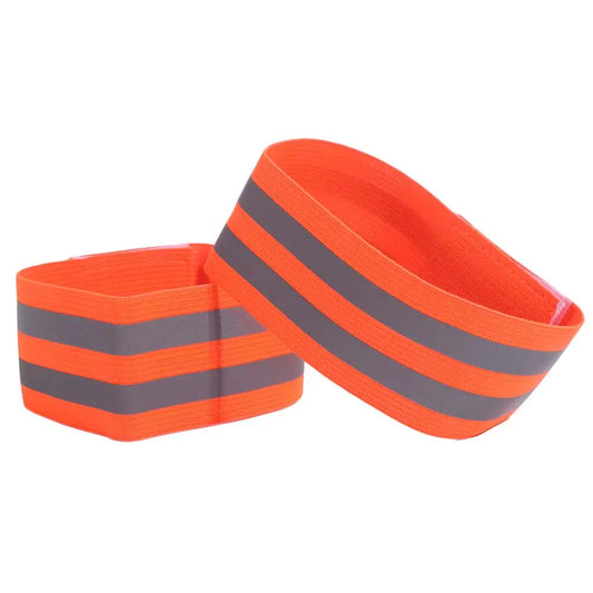 8-Pack Reflective Safety Armbands – High Visibility Elastic Bands Reflective Safety Bands Peaceful Pleasures Health and Wellness Orange